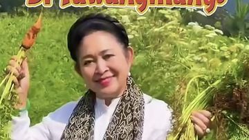 Titiek Soeharto Kulineran Kaki Lima dan Panen Sayuran
