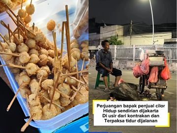 Perjuangan Penjual Cilor Rp1.000: Diusir & Tidur di Jalan, Viral
