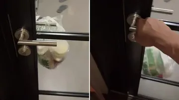 Viral! Pengantar Gantung Pesanan di Pagar, Makanan Berantakan