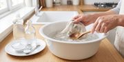 Lap Dapur Berminyak dan Bau? Rendam dengan 3 Bahan Ini Biar Kinclong!