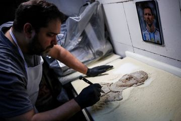 Pensiun dari Timnas, Wajah Messi Dibuat dari Milanesa