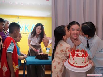 Sarwendah Berbagi Kue Ultah di Yayasan Anak Kanker