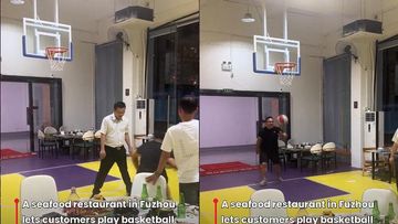 Viral! Restoran Seafood di China Ini Punya Lapangan Basket