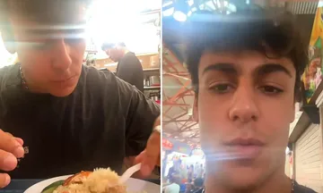 Viral! Pembalap F1 Arvid Lindblad Makan Nasi Ayam Pakai Garpu