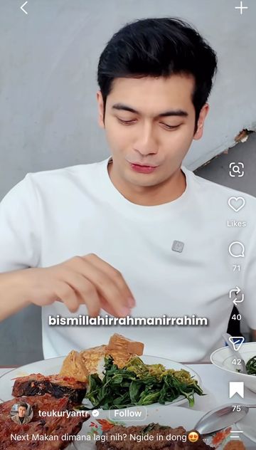Teuku Ryan Pamer Aksi Kulineran: Nasi Padang hingga Macaroon!
